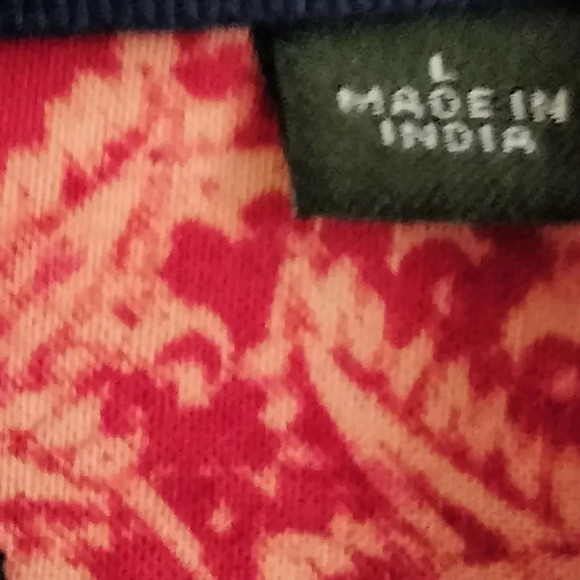 Men's Orvis Size Large Short Sleeves Top Shirt Button Up Pocket Rust Cream - Picture 3 of 5